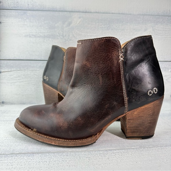 Bed Stu Shoes Bed Stu Yell Bootie Teak Black Rustic Rust Womens 9